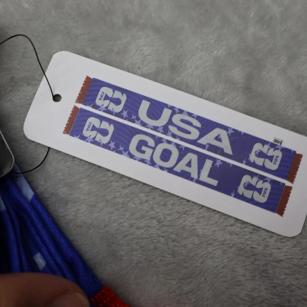 FIFA World Cup 2026 Scarf Unisex One Size Blue Stars Fringe Soccer USA Goal NEW